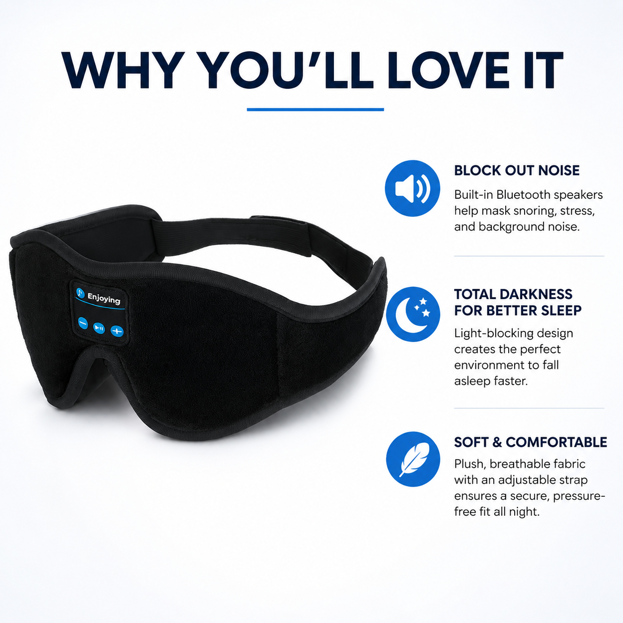 The Ultimate Bluetooth Sleep Mask for Deep & Peaceful Sleep